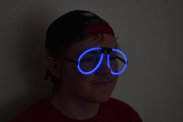 Blue Glow Stick Eye Glasses- Single Packs